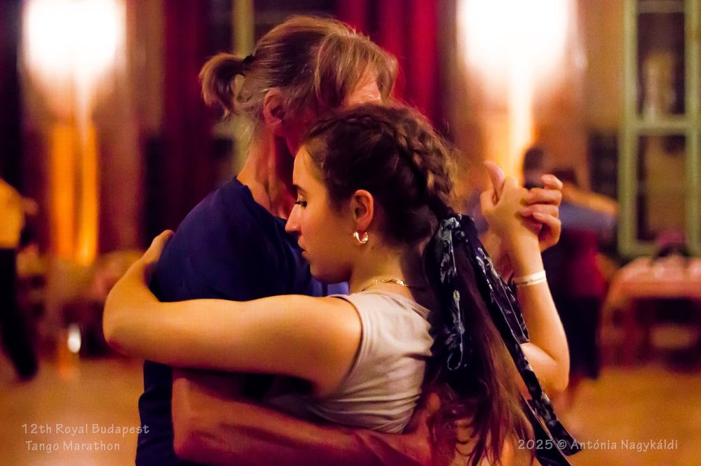 Cece dancing Argentine tango in Budapest